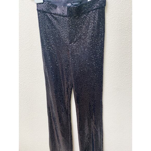 Zara Shimmery Full Length Flared Pants - Picture 6 of 8